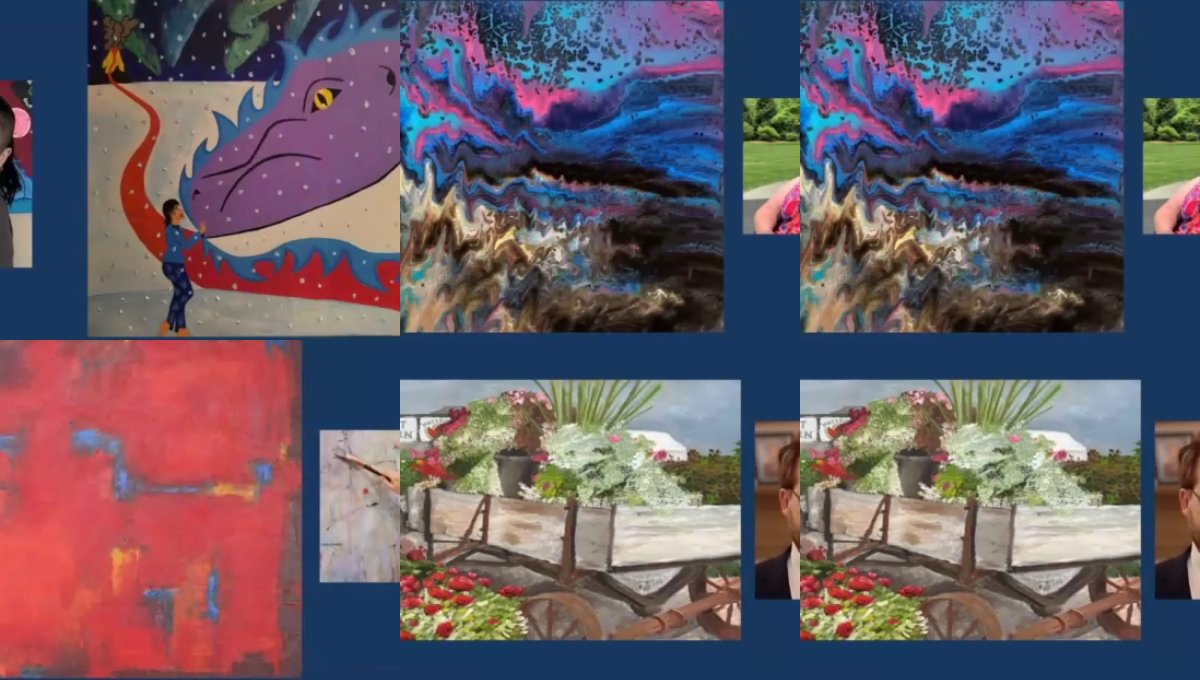 Collage of artwork by ASPIE artists